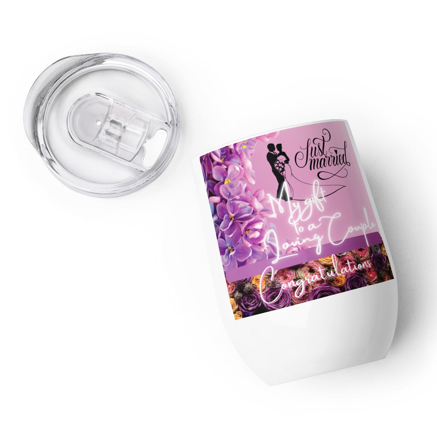 Just Married Gift Wine tumbler